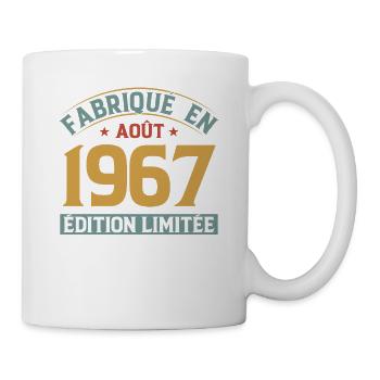 Fabriqué En Août 1967 Édition Limitée - Mug blanc - blanc - Droite