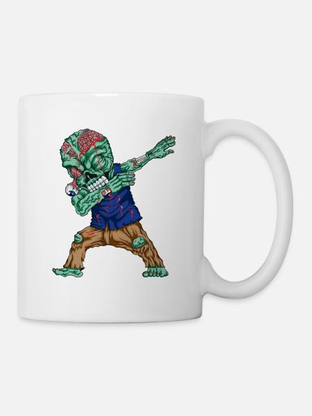 Monster Dabbing Zombie tanzt Dab Gruselkostüm - Tasse - Weiß