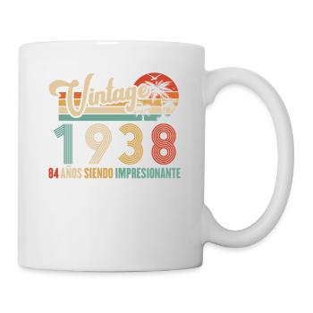 Anniversaire Vintage Idée Cadeau D Anniversaire 84 - Mug blanc - blanc - Droite