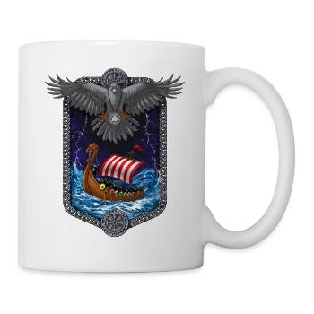 Mythologie nordique Navire viking - Mug blanc - blanc - Droite