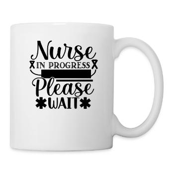 Krankenschwester in Arbeit bitte warten - Tasse - Weiß - Rechts