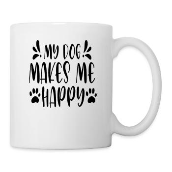 Mon chien me rend heureux - Mug blanc - blanc - Droite