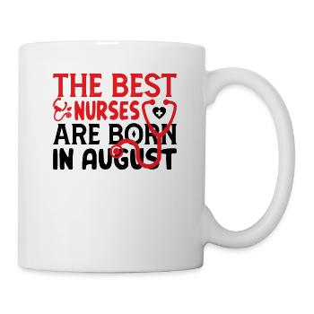 Krankenschwester im August geboren - Tasse - Weiß - Rechts