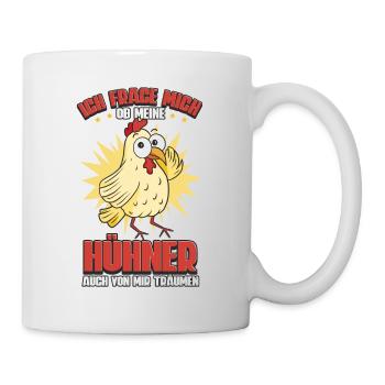 Huhn Hühner - Tasse - Weiß - Rechts