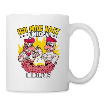 Huhn Hühner - Tasse - Weiß - Rechts