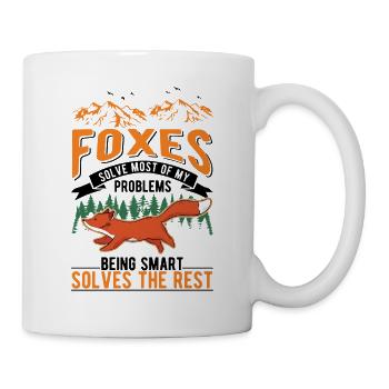 Fuchs Geschenk Rotfuchs - Tasse - Weiß - Rechts