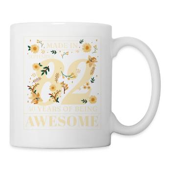September 1982 - 40. Geburtstag Geschenk. Awesome. - Tasse - Weiß - Rechts