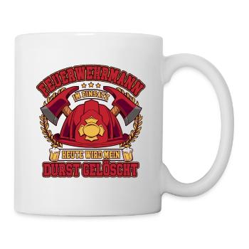Feuerwehrmann Im Einsatz Feuerwehr - Tasse - Weiß - Rechts