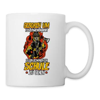 Feuerwehr Feuerwehrmann - Tasse - Weiß - Rechts