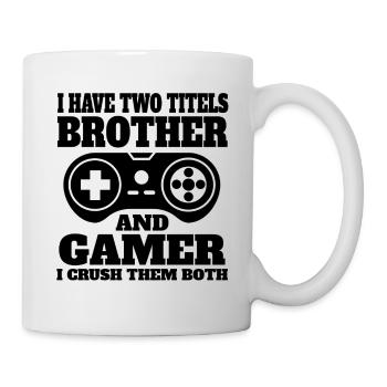 Gamer Brother Gambler Disant Jeu Sœur Gaming - Mug blanc - blanc - Droite