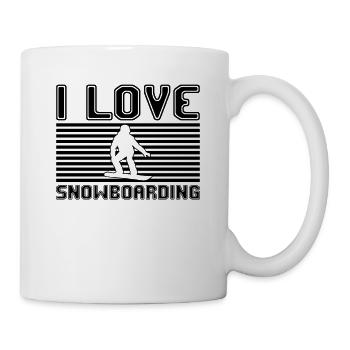 I love snowboarding - Tasse - Weiß - Rechts
