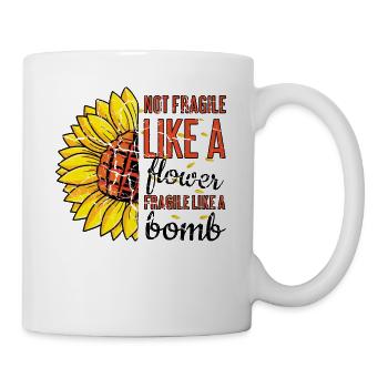 Not Like Flower Feminism Rights Womens Equality - Tasse - Weiß - Rechts