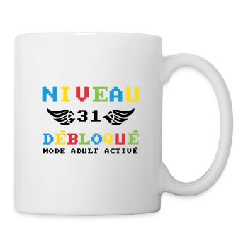 Niveau 31 Débloqué mode adult activé - Mug blanc - blanc - Droite