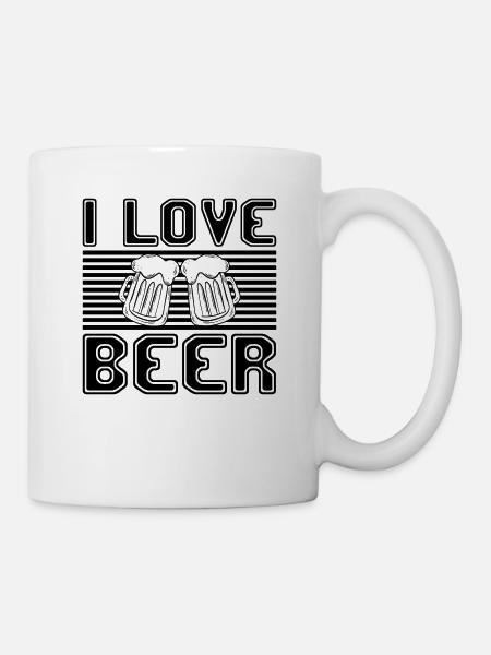 I love beer - Tasse - Weiß