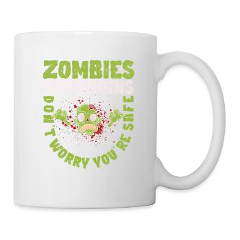 Halloween Zombie Zombies Eat Brains None - Mug - white - Right