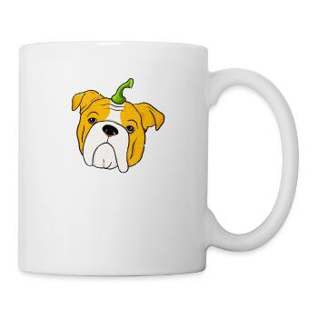 English Bulldog Pumpkin Halloween Thanksgiving - Mug - white - Right