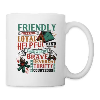 Traits de caractère scout Scoutisme - Mug blanc - blanc - Droite