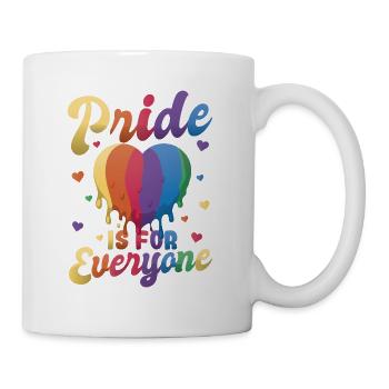 Stolz ist für alle. Vielfalt Buntes LGBT-Herz. - Tasse - Weiß - Rechts
