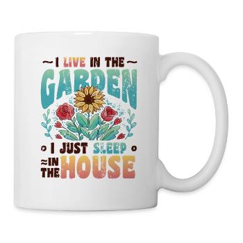 I live in the garden lover, gardening. - Mug - white - Right