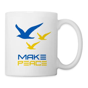 Make Peace Ukraine. Peace Birds - Mug - white - Right