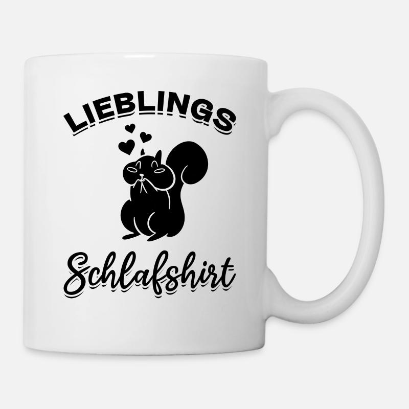 Lieblings-Schlafshirt Eichhörnchenhemd - Tasse - Weiß