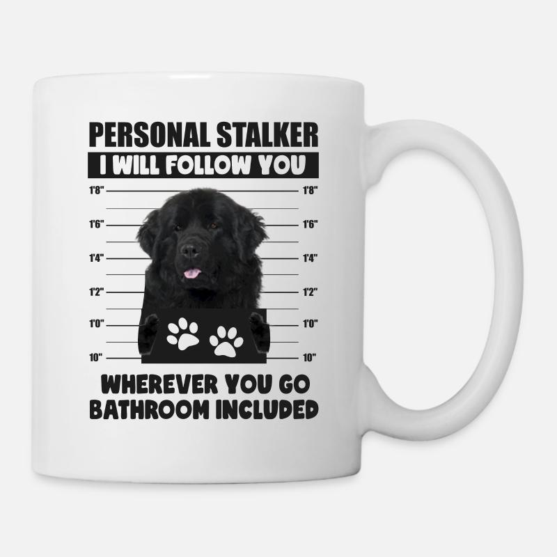Personal Stalker Dog, Flat Coated Retriever, Gift - Mug blanc - blanc