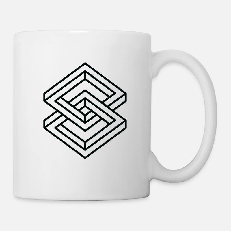 Twisted Squares - Tasse - Weiß