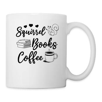 Écureuil Livres Café Écureuil Amoureux Lire Le Livre - Mug blanc - blanc - Droite
