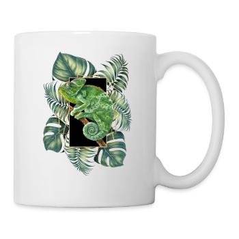 Caméléon voilé Jungle Motif Caméléon Tropical - Mug blanc - blanc - Droite