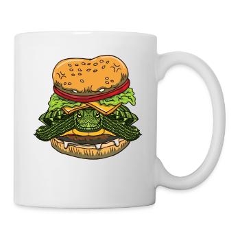Lustiger Rotohr Slider Besitzer Burger - Tasse - Weiß - Rechts