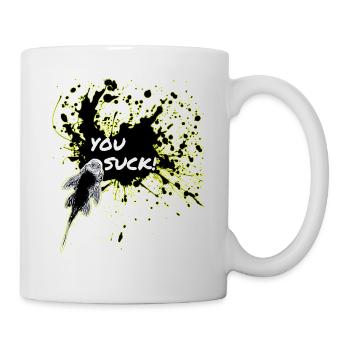 You Suck Pleco Keeper Sucker Fish - Mug - white - Right