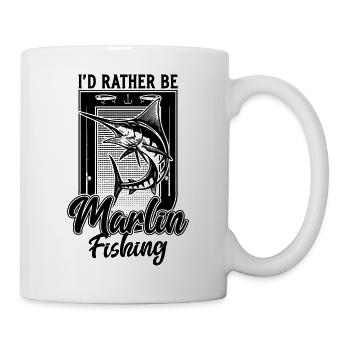 Je préfère être pêcheur de poisson marlin pêche en mer - Mug blanc - blanc - Droite