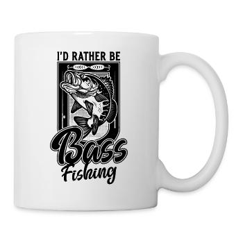 I'd Rather Be Bass Fish Fishing Funny Fisherman - Mug - white - Right