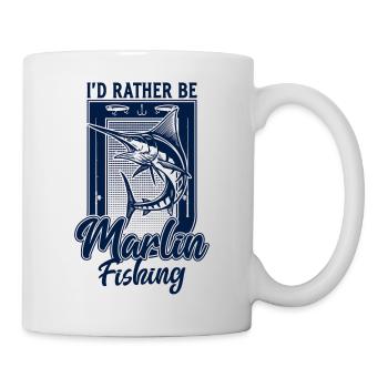Je préfère être pêcheur de poisson marlin - Mug blanc - blanc - Droite