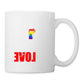 LGBT Rainbow Gay Pride Homo Lesbian Gay - Mug - white - Right