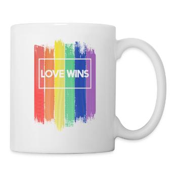 LGBT Rainbow Gay Pride Homo Lesbian Gay - Mug - white - Right
