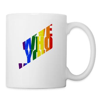 LGBT Rainbow Gay Pride Homo Lesbian Gay - Mug - white - Right