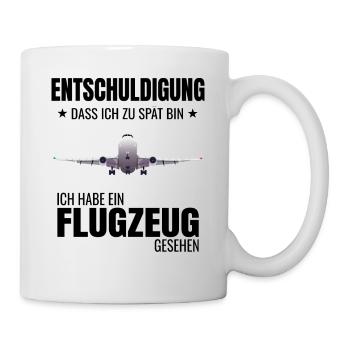 Flugzeug Luftfahrt Flieger Planespotter Idee - Tasse - Weiß - Rechts