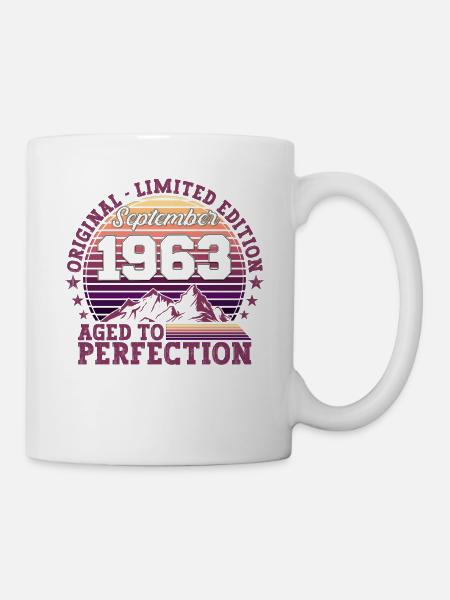 Original September 1963 59. Geburtstag Geschenk - Tasse - Weiß