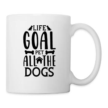 Lebensziel Haustier für alle Hunde - Tasse - Weiß - Rechts