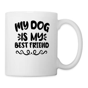 Mon chien est mon meilleur ami - Mug blanc - blanc - Droite
