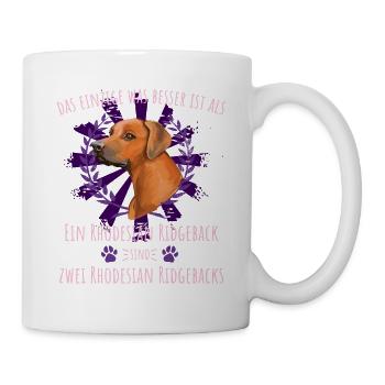 Zwei Rhodesian Ridgeback sind besser - Tasse - Weiß - Rechts
