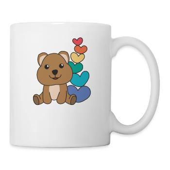 rainbow hearts pride LGBTQ cute animals quokka - Mug - white - Right