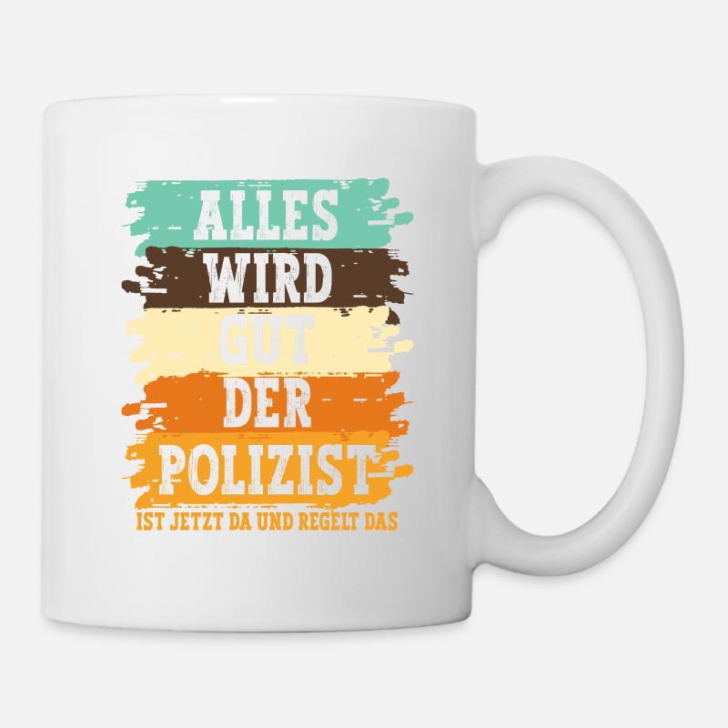 Polizist Polizei - Tasse - Weiß