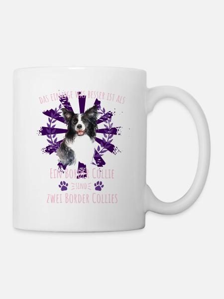 Zwei Border Collie sind besser - Tasse - Weiß
