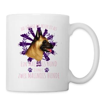 Zwei Malinois sind besser als einer - Tasse - Weiß - Rechts