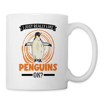 J’aime vraiment Penguins Penguin - Mug blanc - blanc - Droite