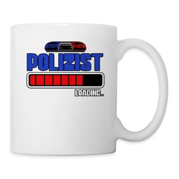 Polizist Loading Polizei - Tasse - Weiß - Rechts