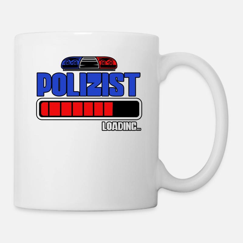 Polizist Loading Polizei - Tasse - Weiß