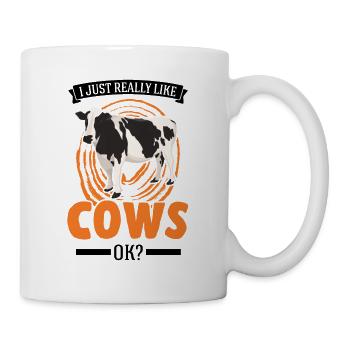 J’aime vraiment Cows Cattle Breeder Cow - Mug blanc - blanc - Droite